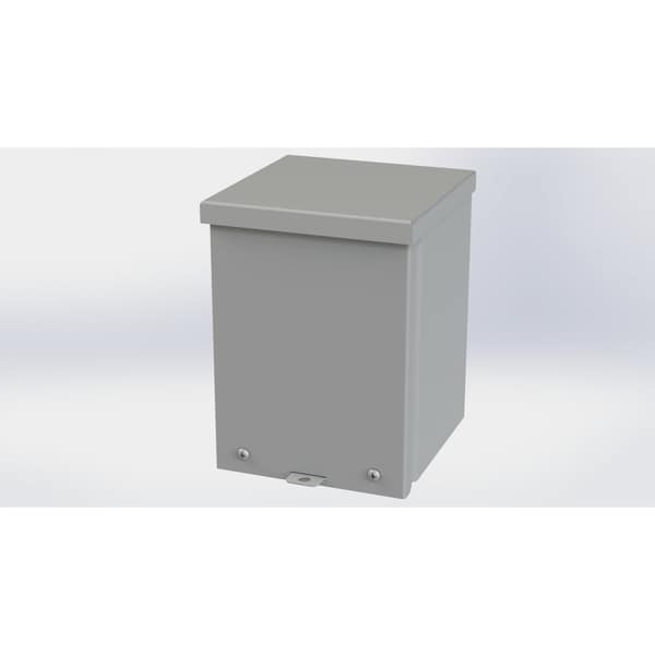 Screws Electrical Enclosures, 8 in H, 6 in D, 6 in W, NEMA 3R, Galvanized Steel